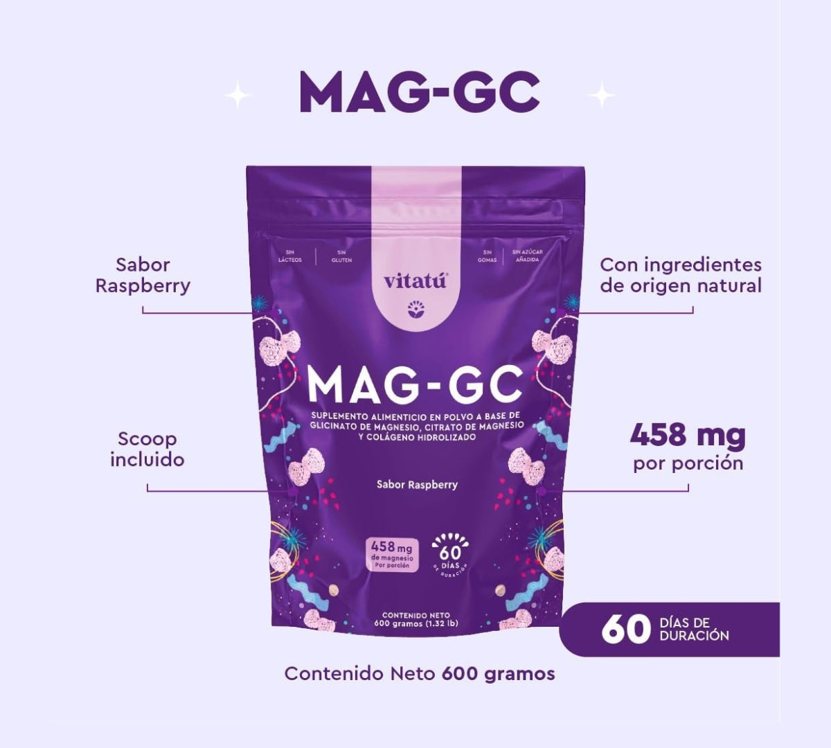 Glicinato y Citrato de Magnesio 458 mg