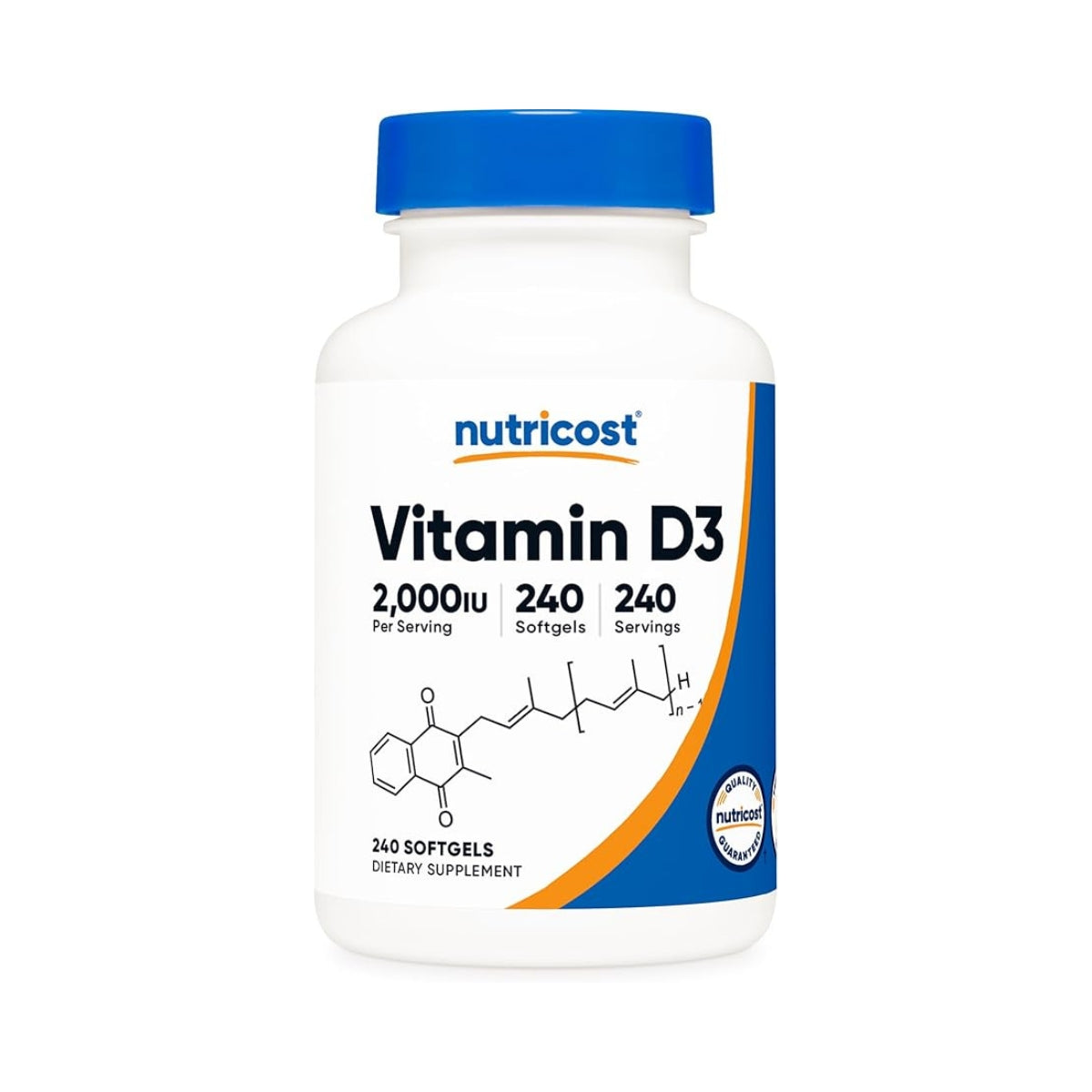Vitamina D3 2000 IU 240 Softgels Nutricost