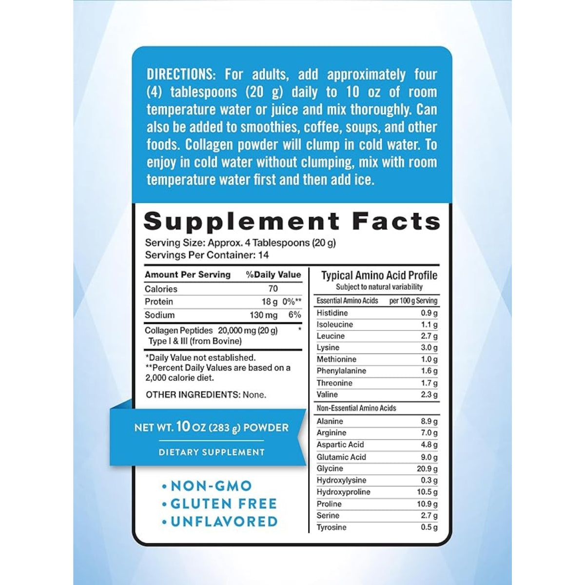 Peptidos De Colageno Ultra Tipo 1 y 3 283 Gr Natures Truth