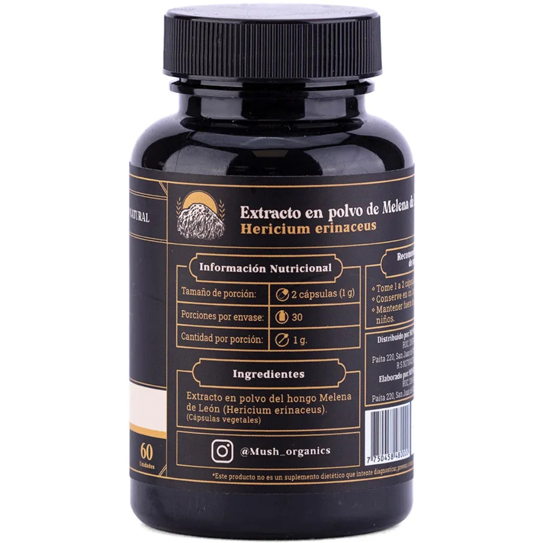 Melena De Leon 60 Capsulas Mush Organics