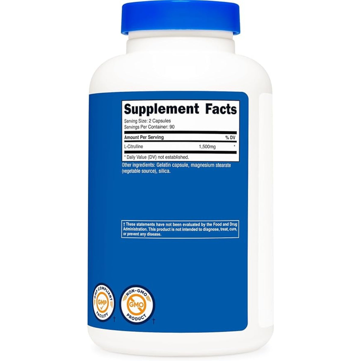 L Citrulline 1500 Mg 180 Capsulas Nutricost