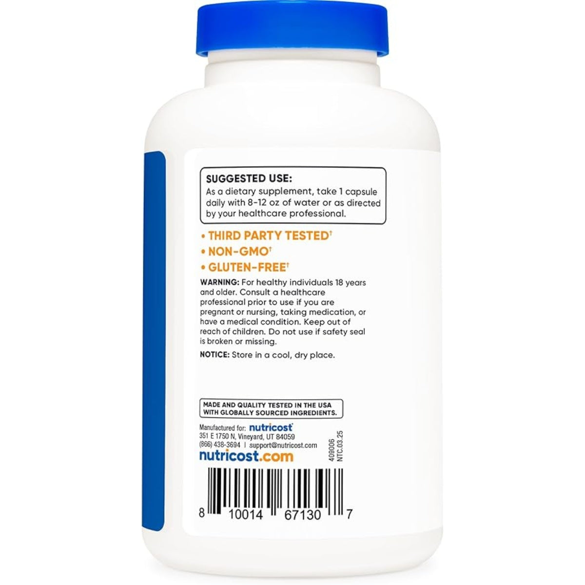 Glutathione 500 Mg 240 Capsulas Nutricost