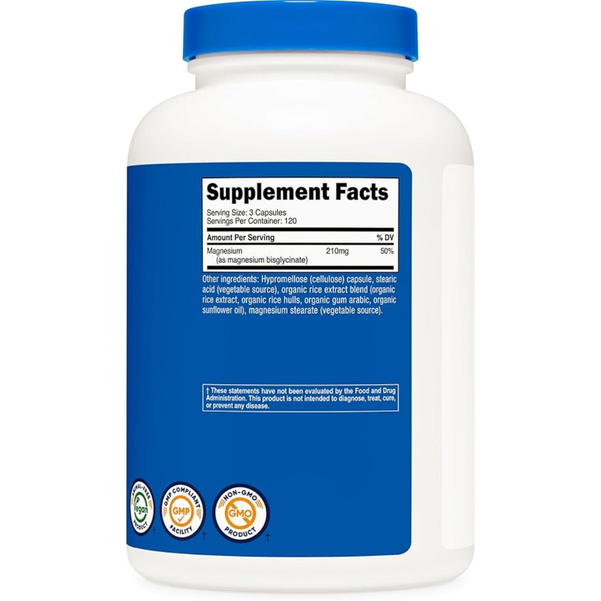 Magnesium Glycinate 420 Mg 360 Capsulas Nutricost