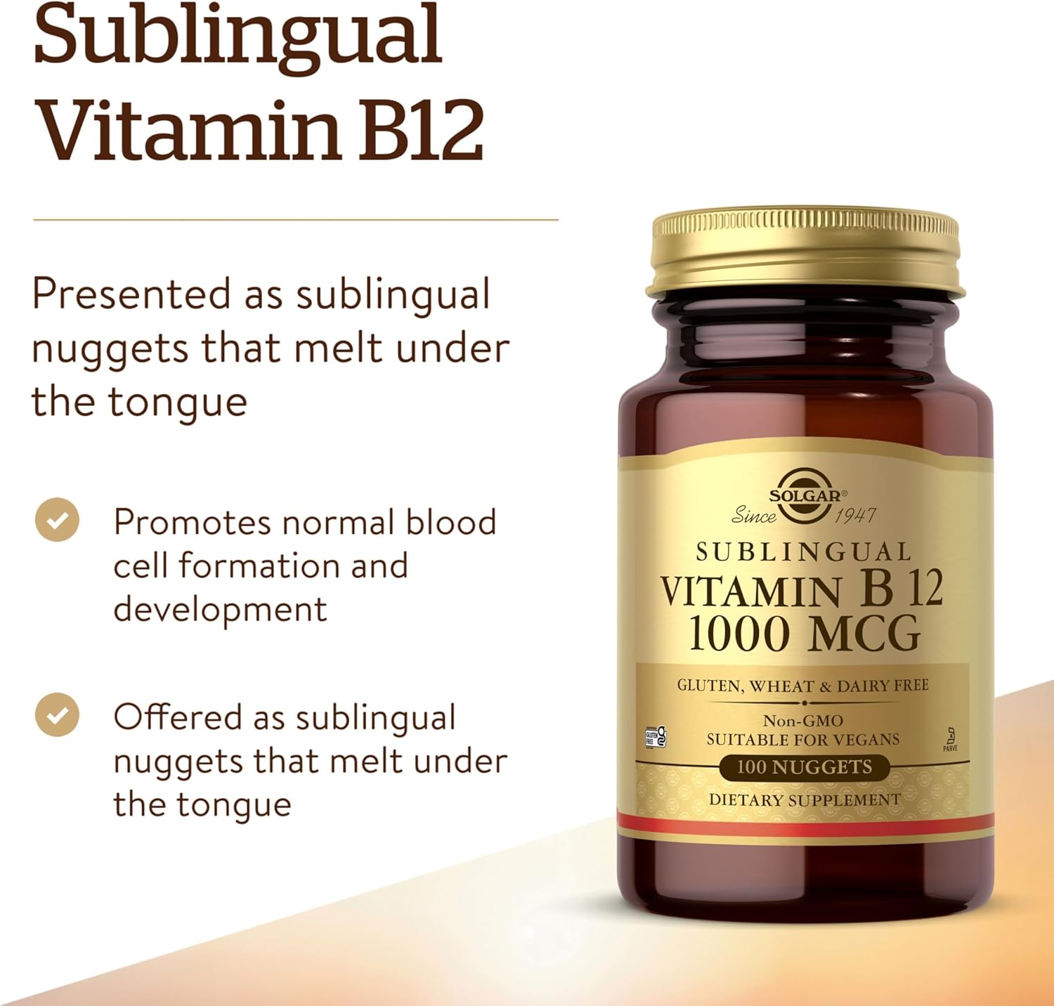 Vitamina B12 1000 Mcg Sublingual 100 Unidades Solgar