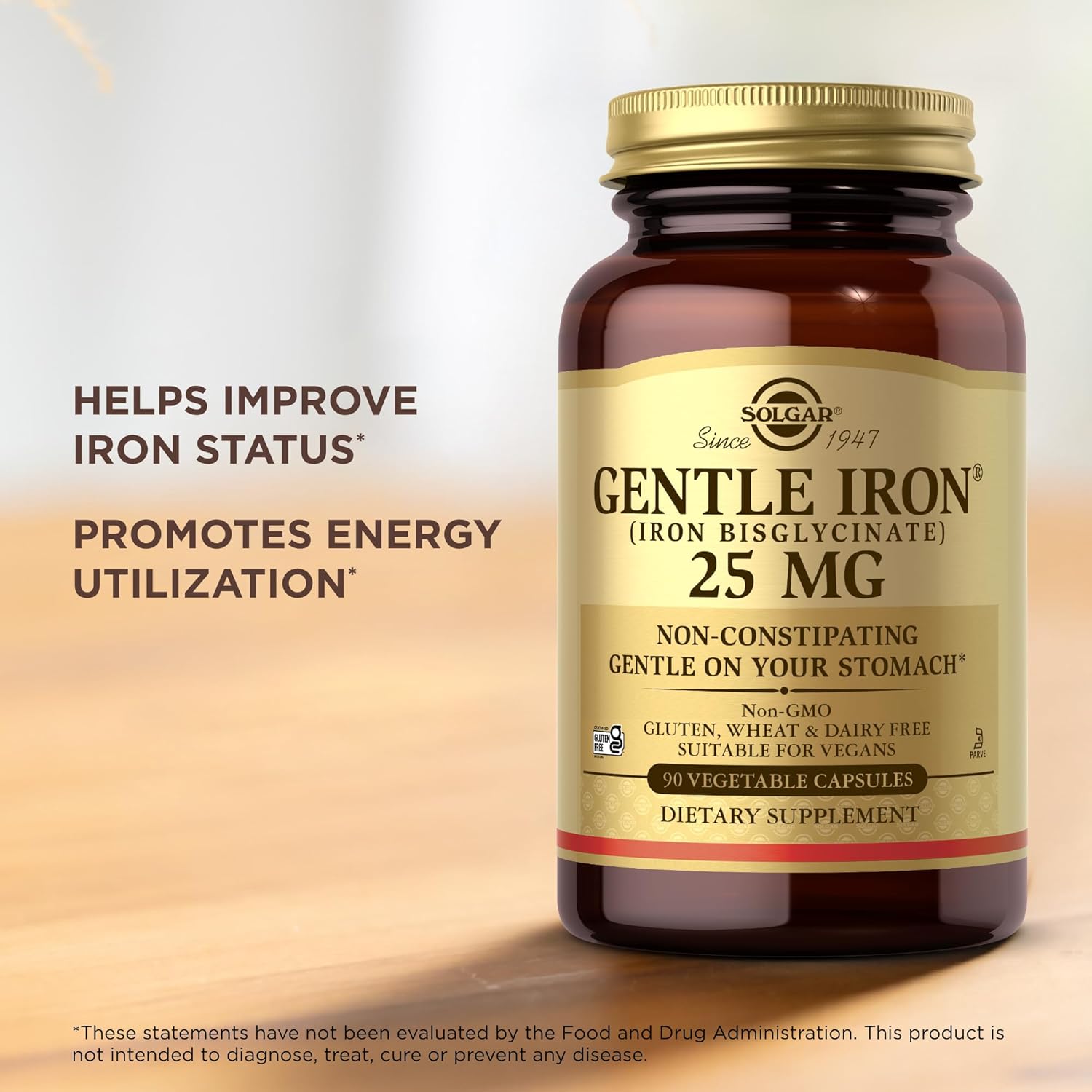 Hierro Gentle Hierro Bisglicinato 25 Mg 90 Capsulas Solgar