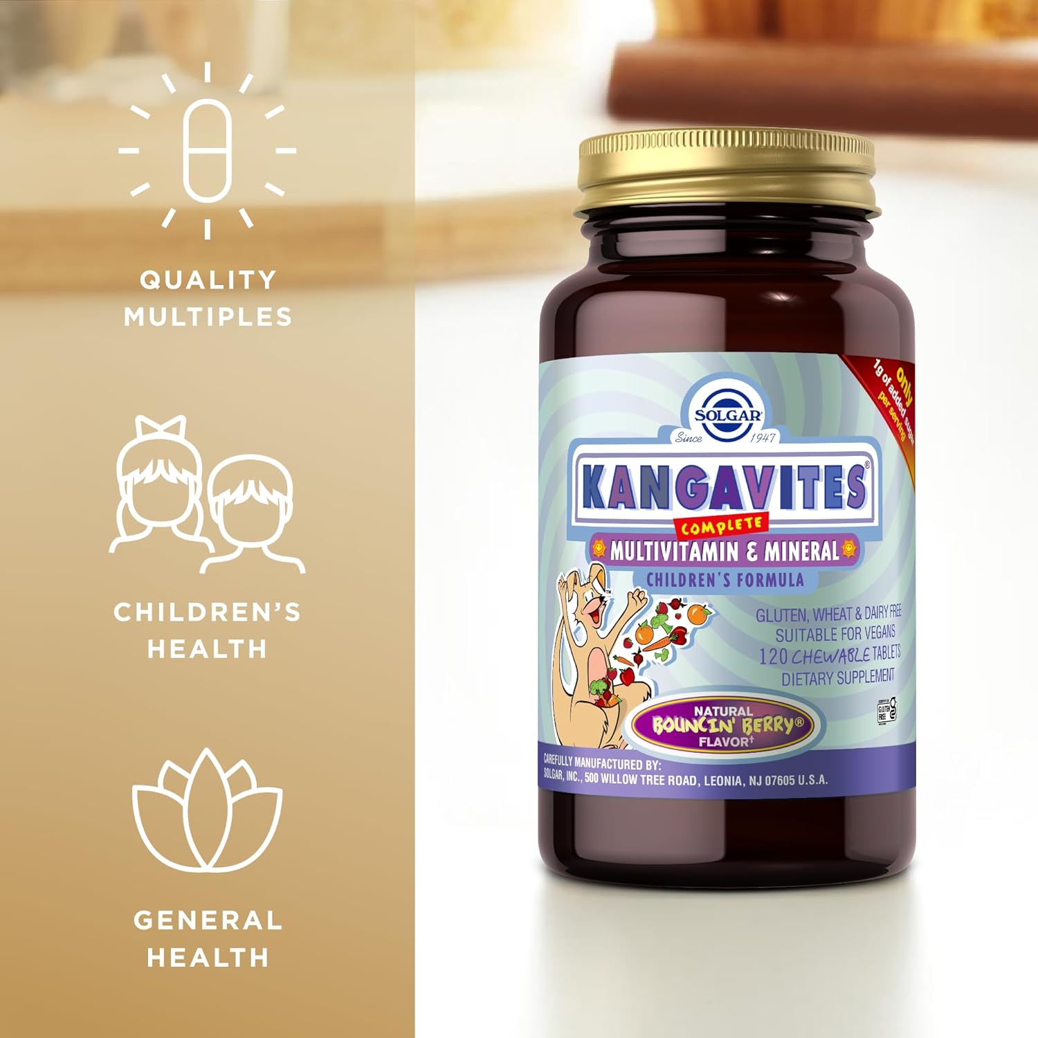 Kangavites Multivitamin Mineral B. Berry 120 Tabletas Solgar