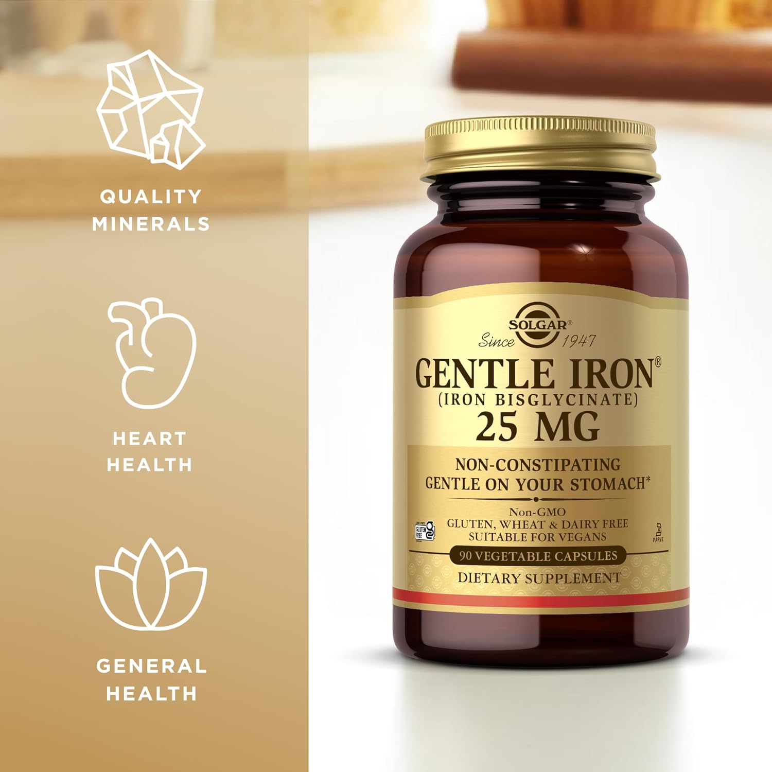 Hierro Gentle Hierro Bisglicinato 25 Mg 90 Capsulas Solgar