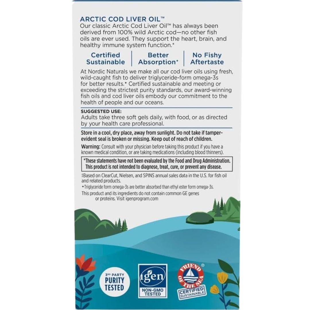 Aceite Artic Cod Lover Oil 90 Softgels Nordic Naturals