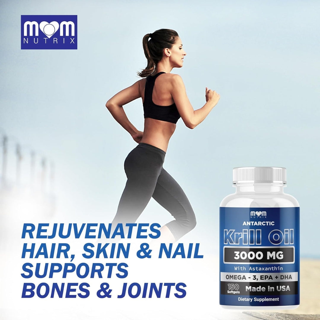 Aceite De krill Antártico 3000 MG 150 Softgels Mom Nutrix