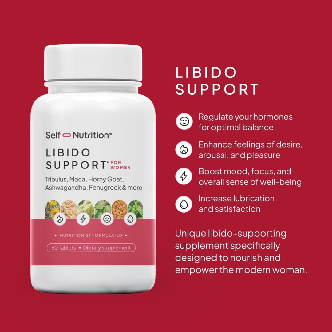 Apoyo De Libido Para Mujeres Sensibilidad y Deseo 60 Tabletas Self Nutrition