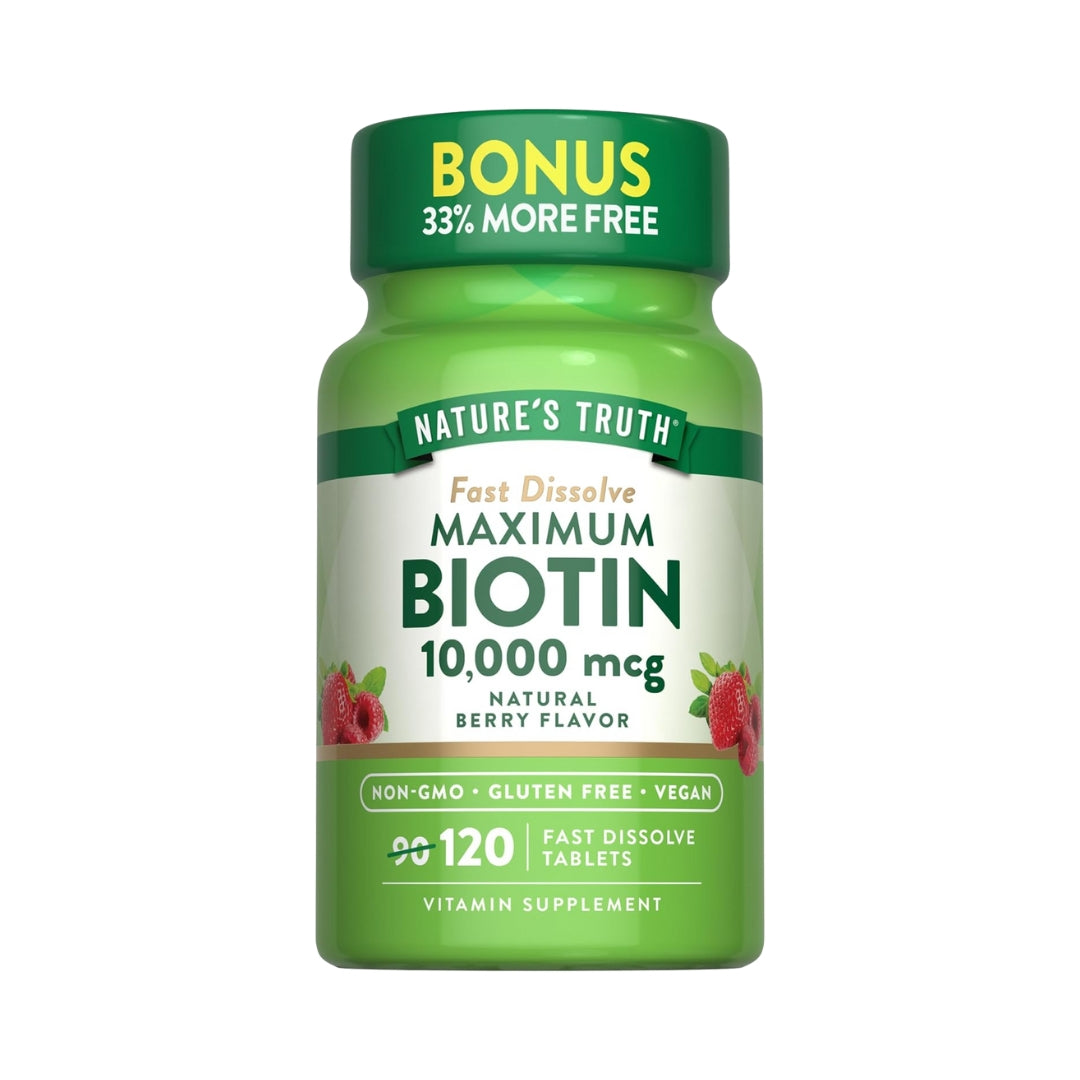 Biotina 10000 Mcg 120 Tabletas Natures Truth