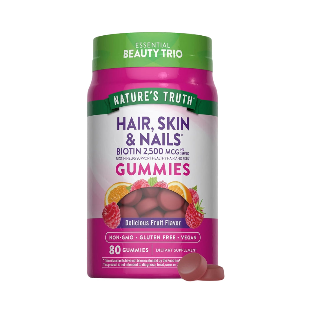 Biotina Hair Skin Y Nails 80 Gomitas Natures Truth