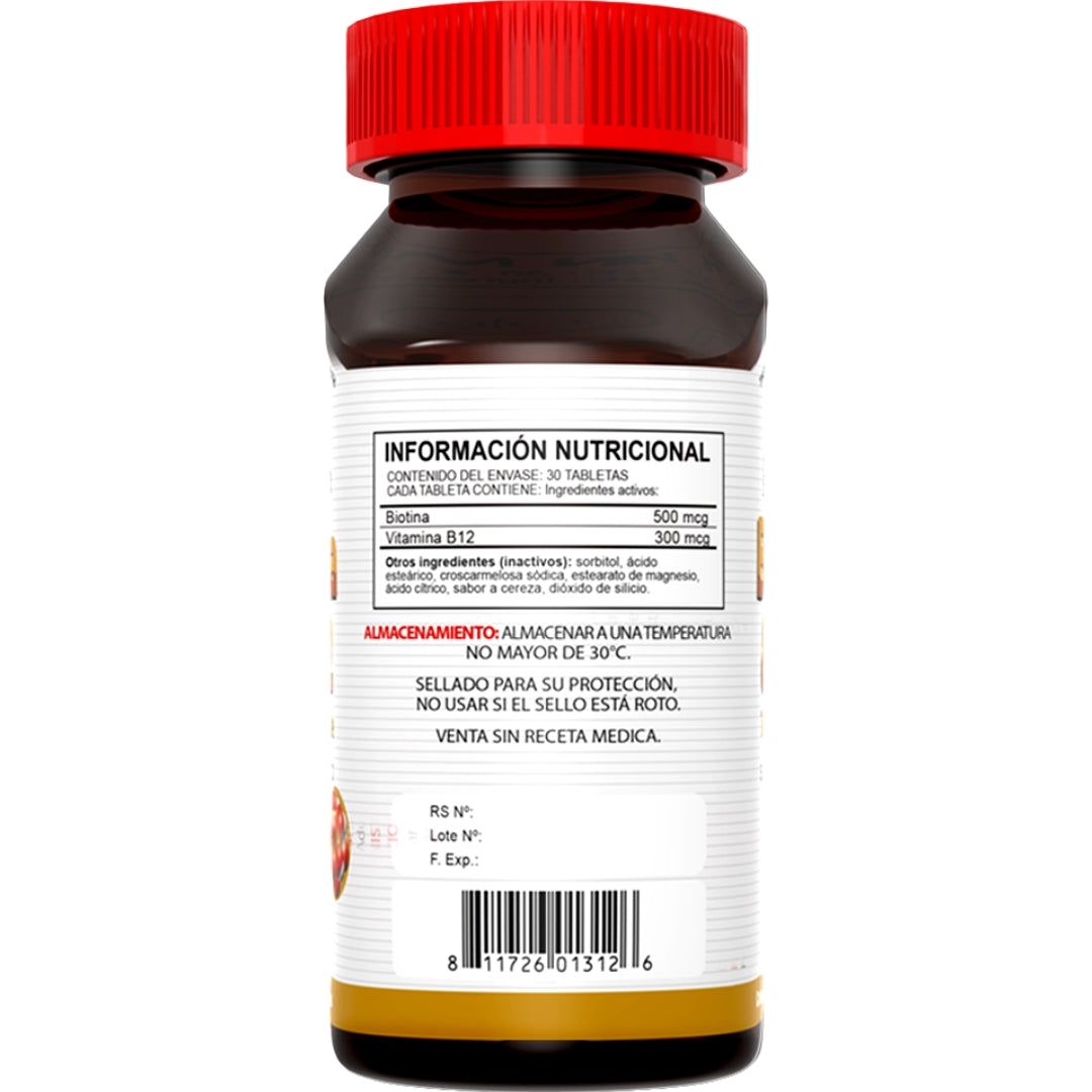 Biotina & B12 60 Tabeltas Prime Health