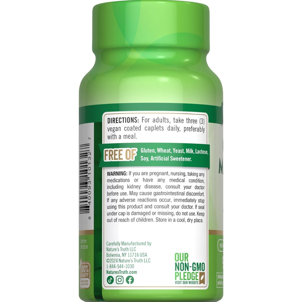 Calcio Magnesio Zinc 90 Tabletas Natures Truth