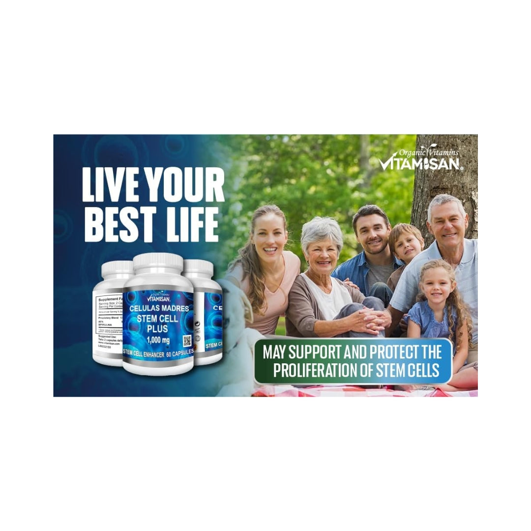 Celulas Madres Plus 1000 Mg 60 Capsulas Vitamisan