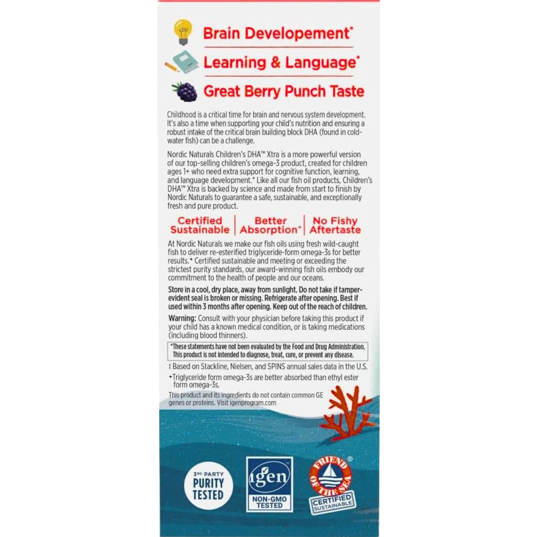 Childrens Dha Liquid Xtra Ml Nordic Naturals