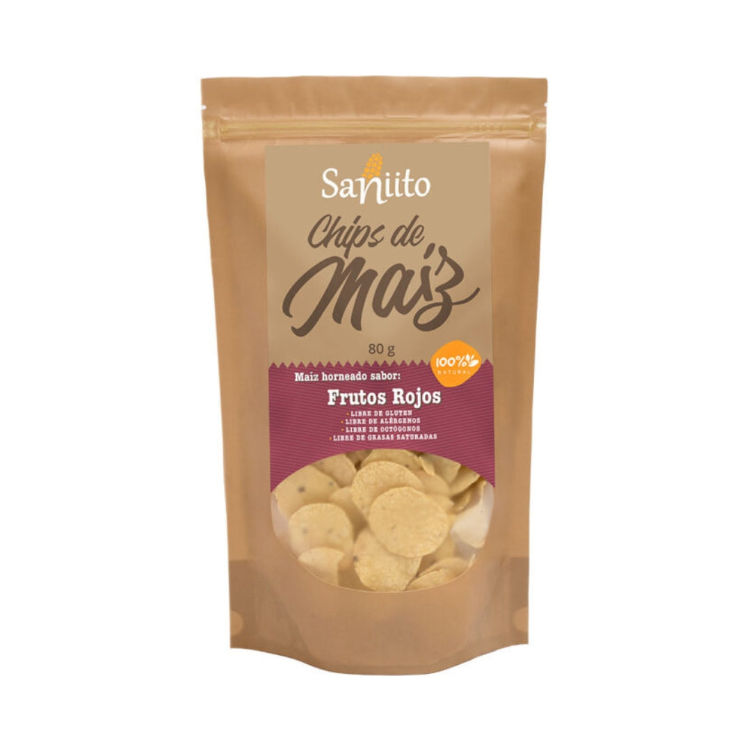 Chips De Maiz Frutos Rojos 80 Gr Saniito