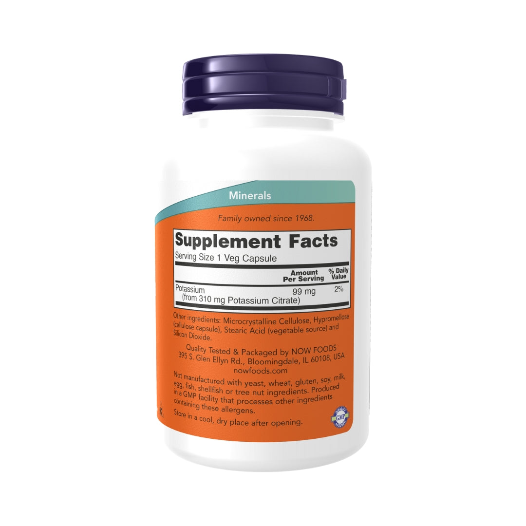 Citrato de Potasio 99 Mg 180 Capsulas Now