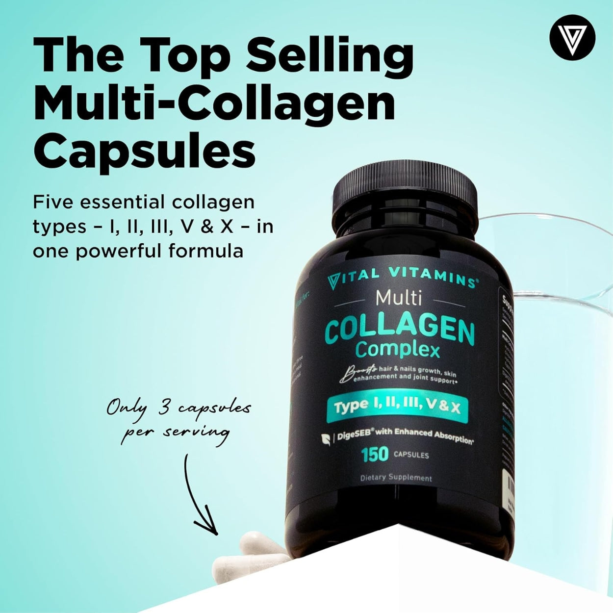 Colageno Complex 150 Capsulas Vital Vitamins
