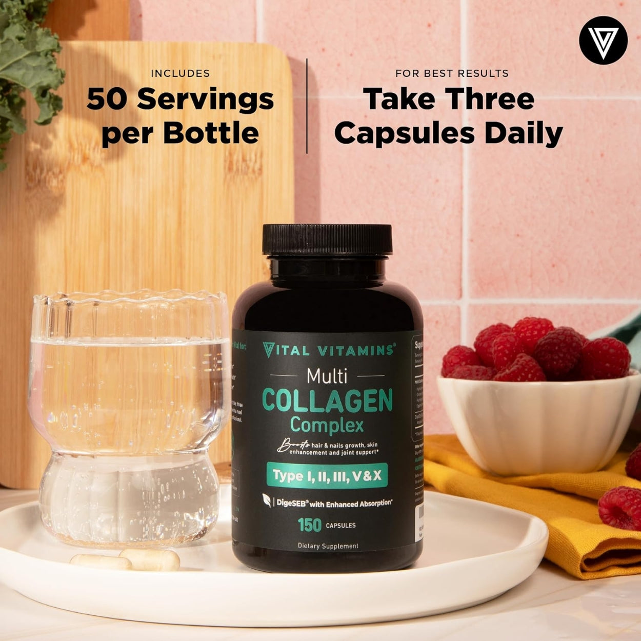 Colageno Complex 150 Capsulas Vital Vitamins