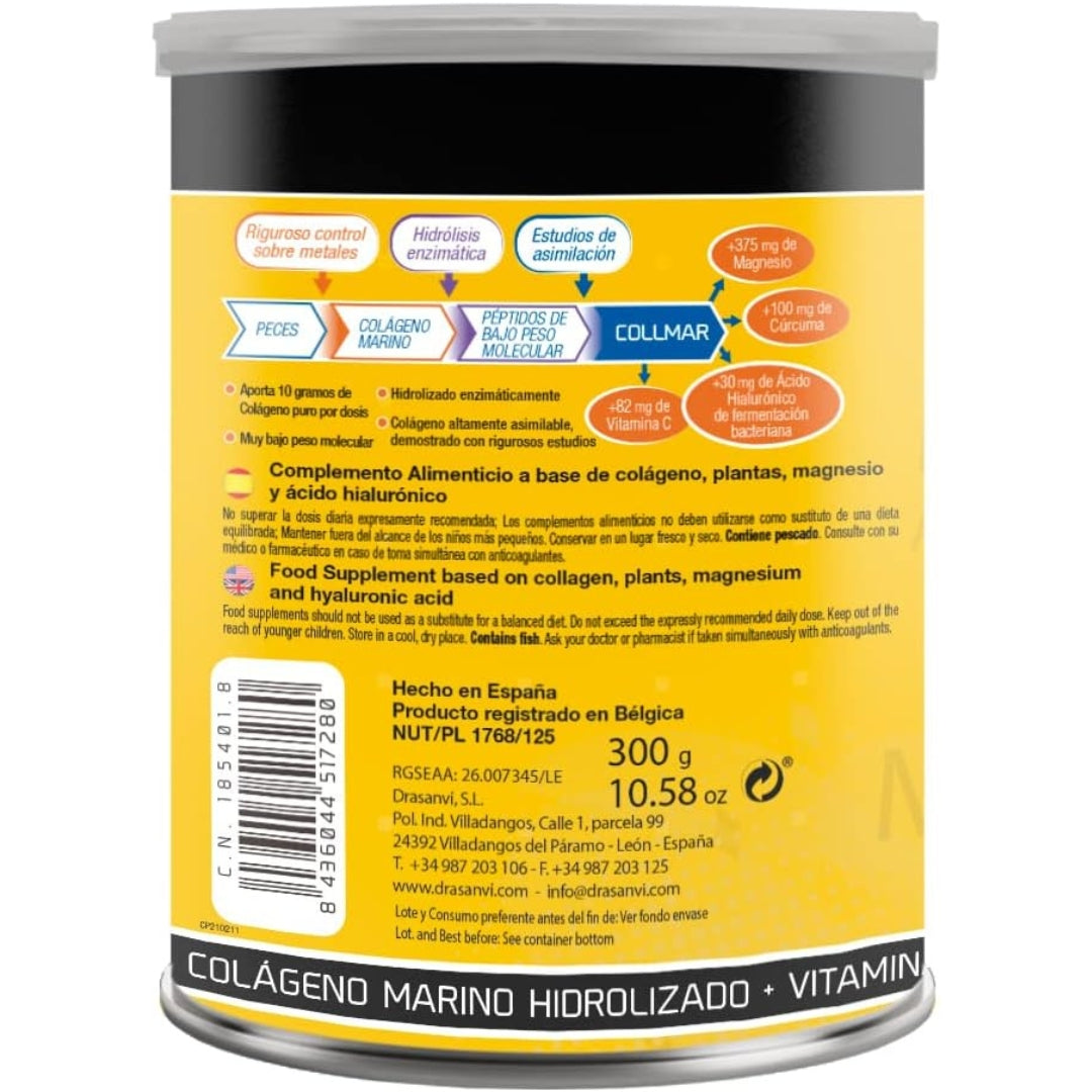 Colageno Marino Hidrolizado Con Curcuma 300 Gr Drasanvi