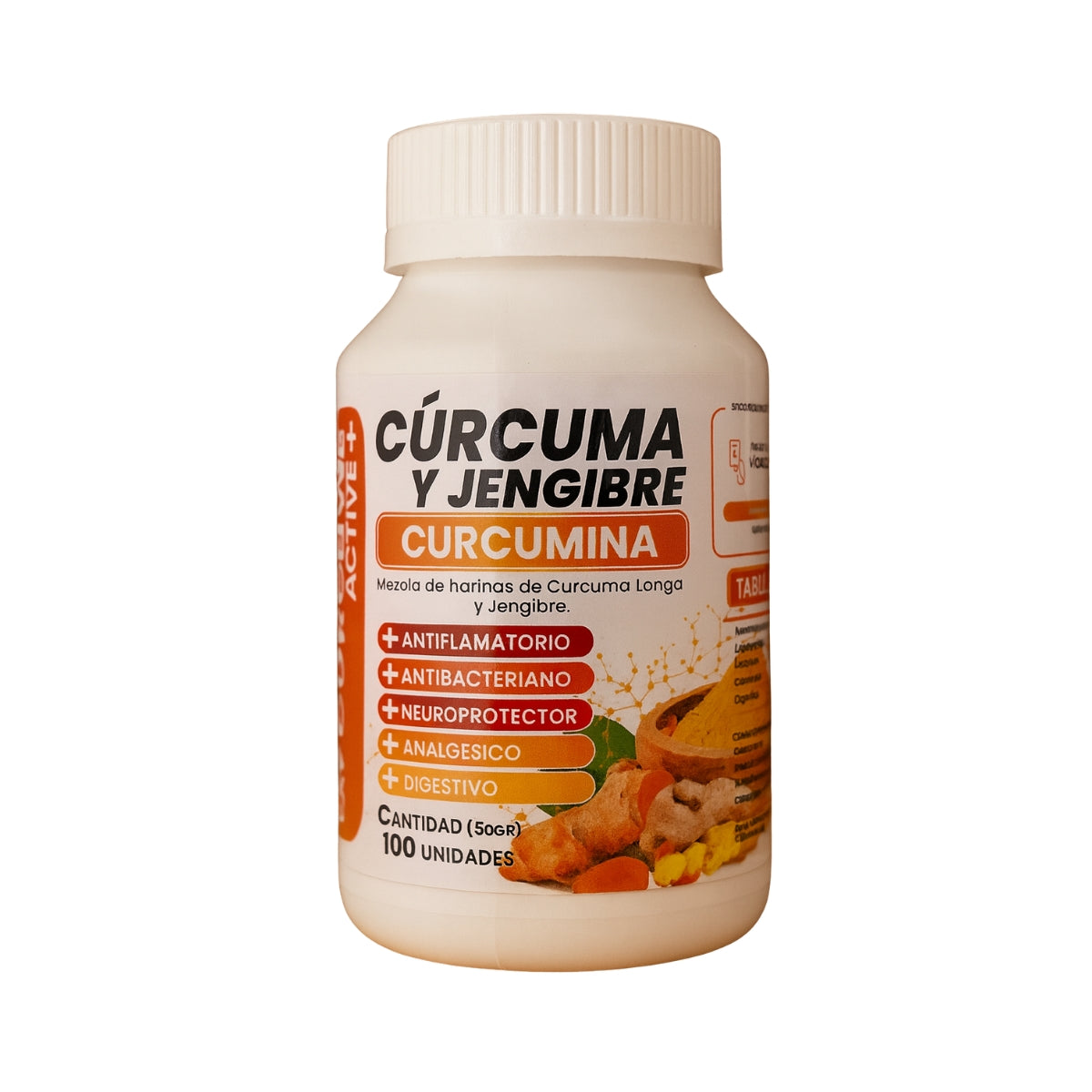 Curcuma Jengibre Y Pimienta Negra 50Gr 100 Capsulas Magui Pharma
