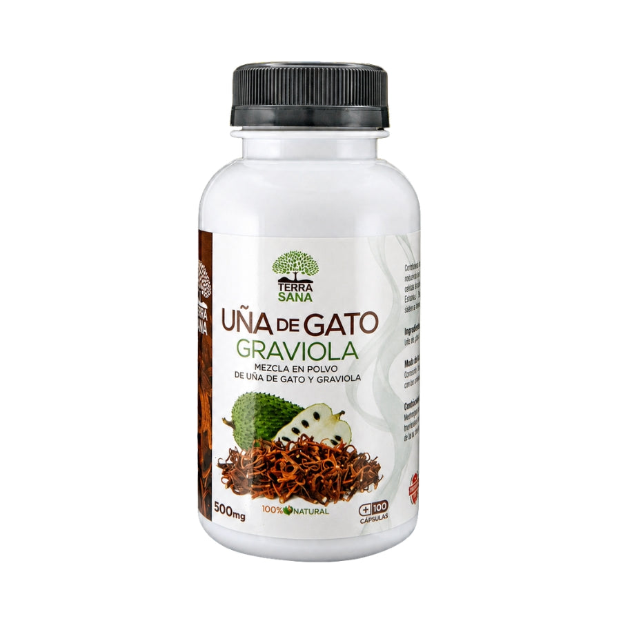 Uña de Gato y Graviola 500 Mg 100 Capsulas TerraSana
