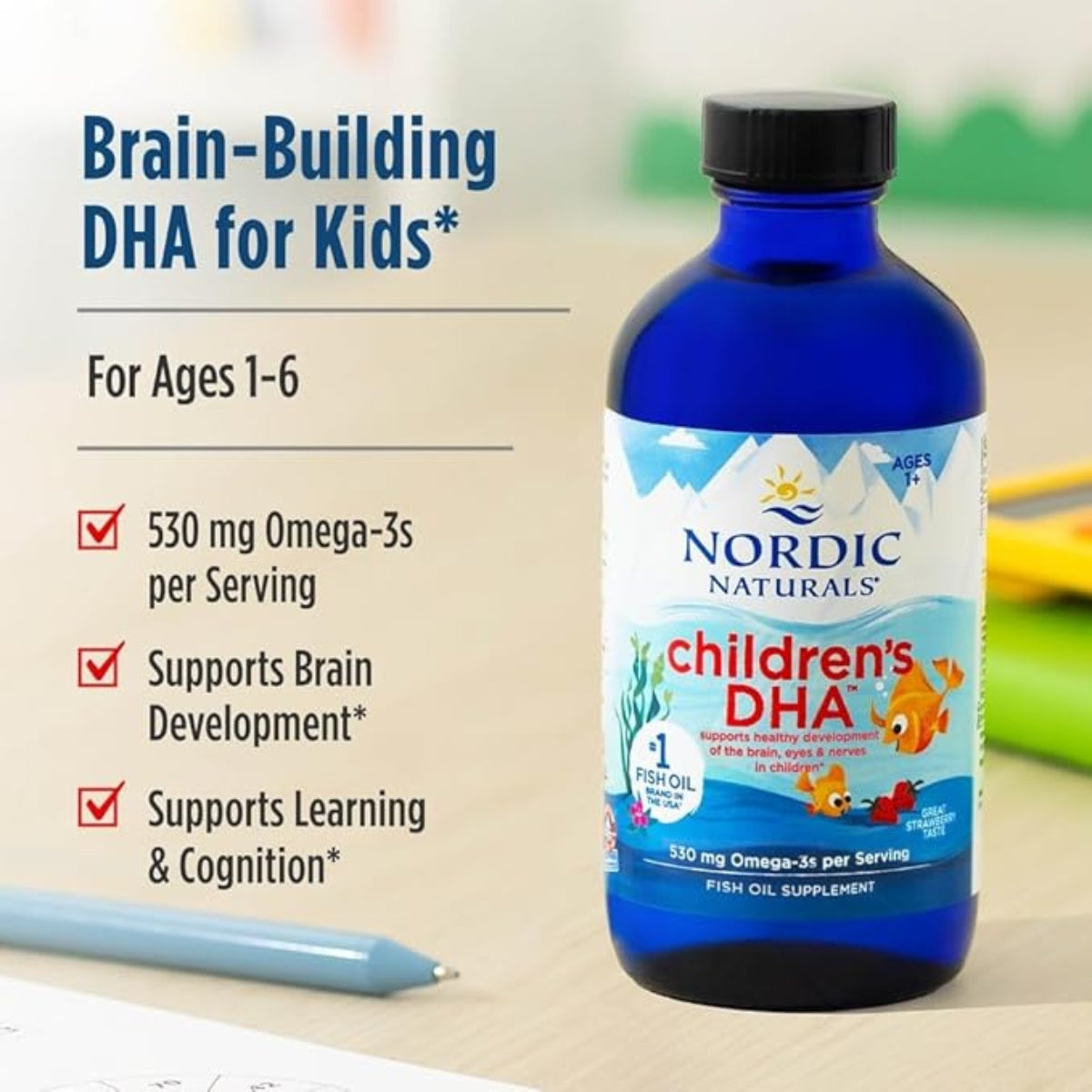 Childrens Dha Liquid 530 Mg 237 Ml Nordic Naturals