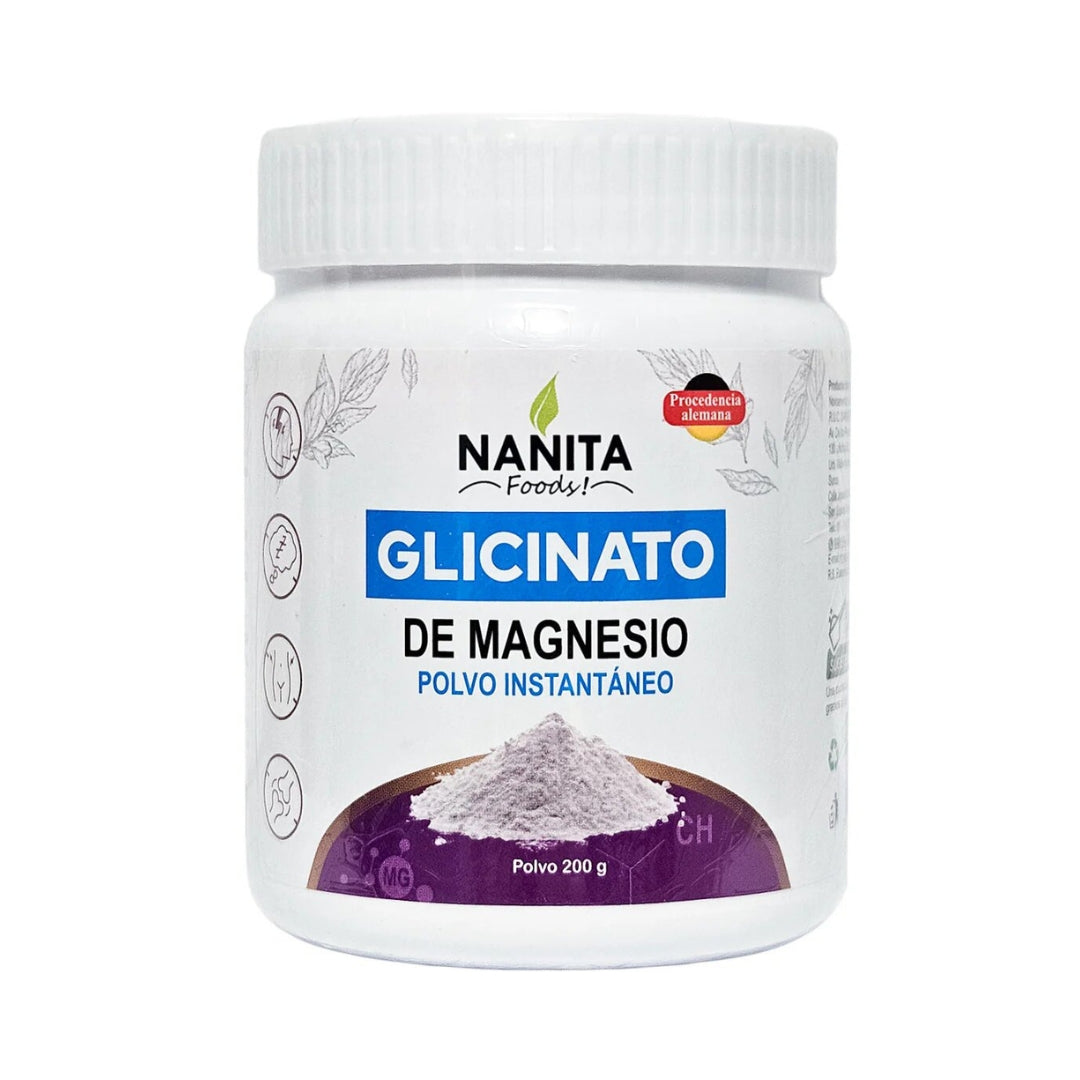 Glicinato De Magnesio 200 Gr Nanita Foods