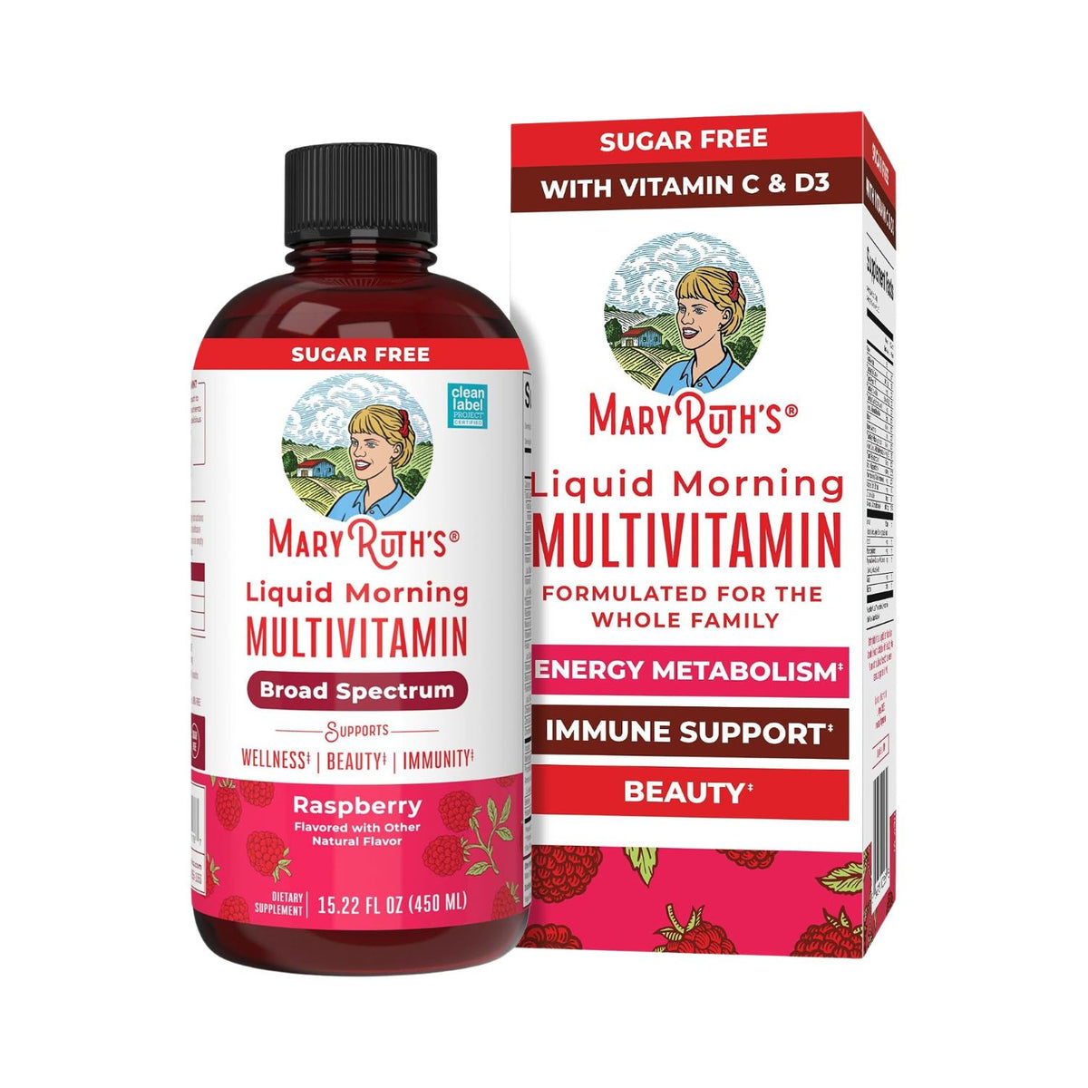 Multivitaminico Liquido Sabor Frambuesa 450 Ml Mary Ruths