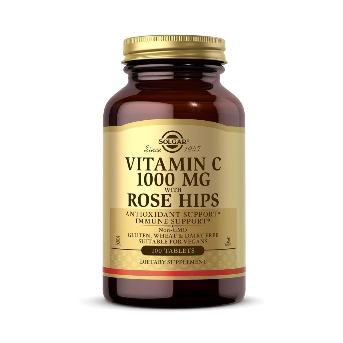 Vitamina C 1000 Mg With Rose Hips 100 Tabletas Solgar