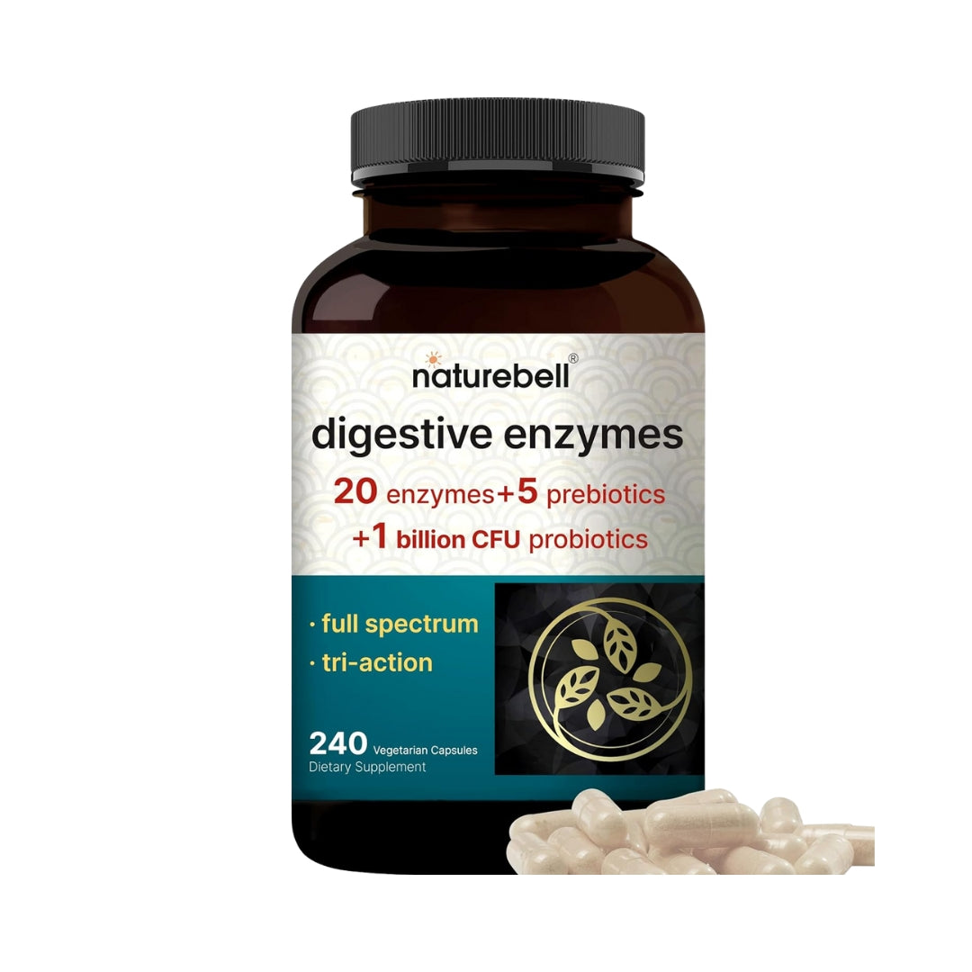 Enzimas Digestivas Con Probioticos 240 Capsulas Naturebell