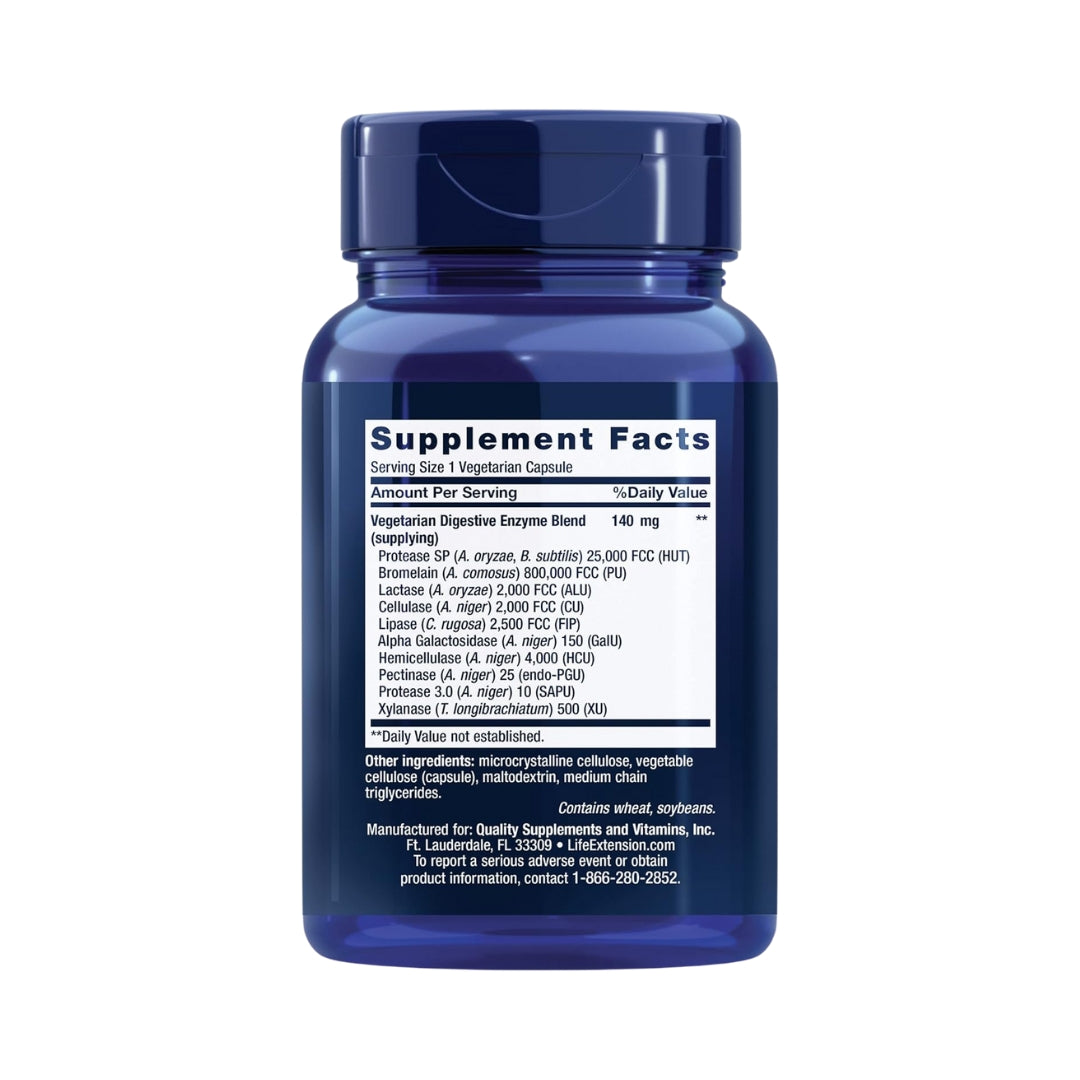 Enzimas Super Digestivas 60 Capsulas Life Extension