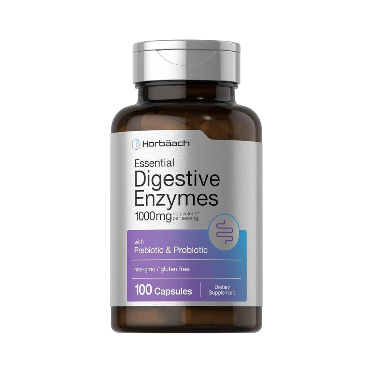 Enzymas Digestivas 1000 Mg 100 Capsulas Horbaach