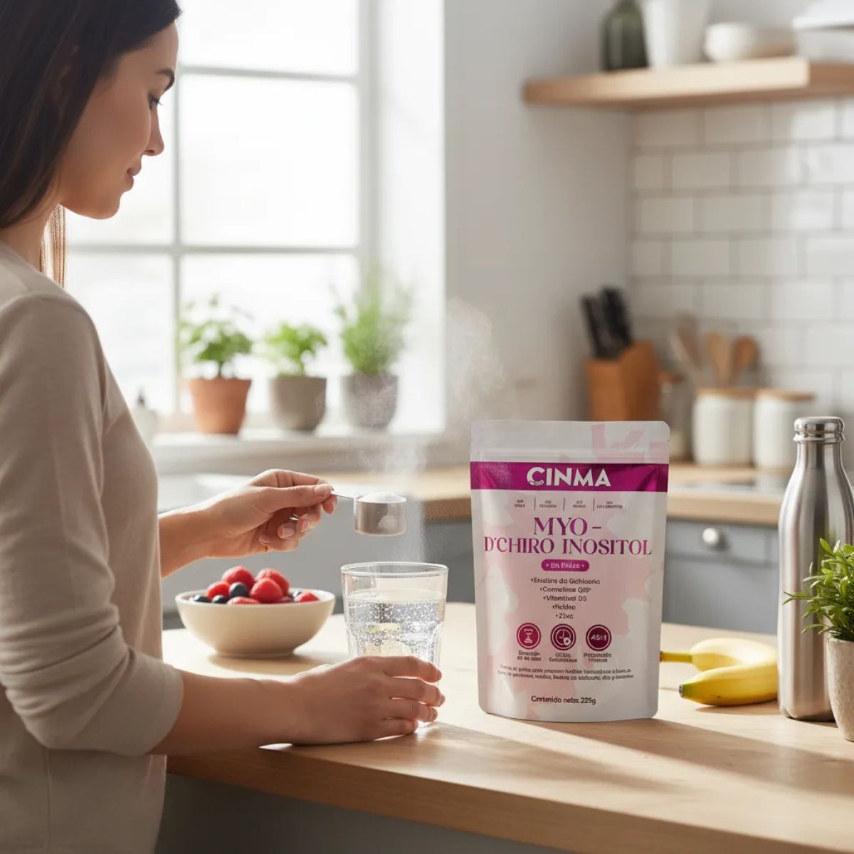 Inositol Myochiro Plus Con Acido Folico + Vitamina D3 + Zinc (225 g c/u)