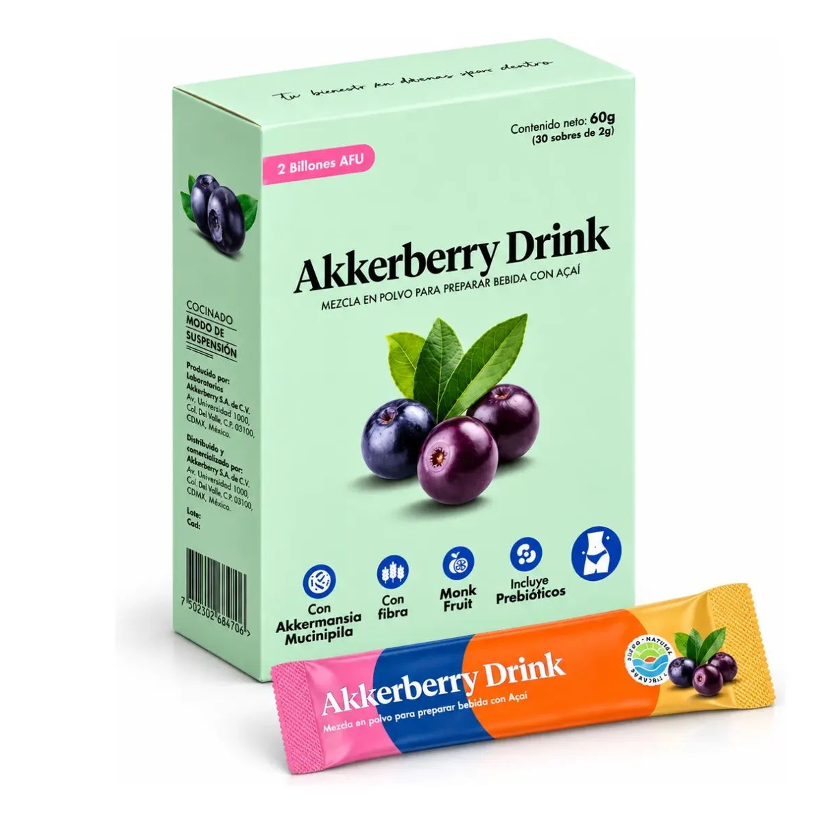 Akkerberry Drink 30 Sobres Flora Interior