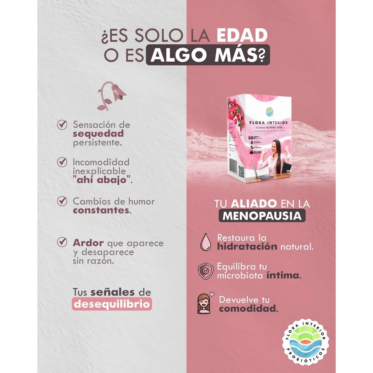 Probiotico Woman Proberry Drink 1 caja Flora Interior