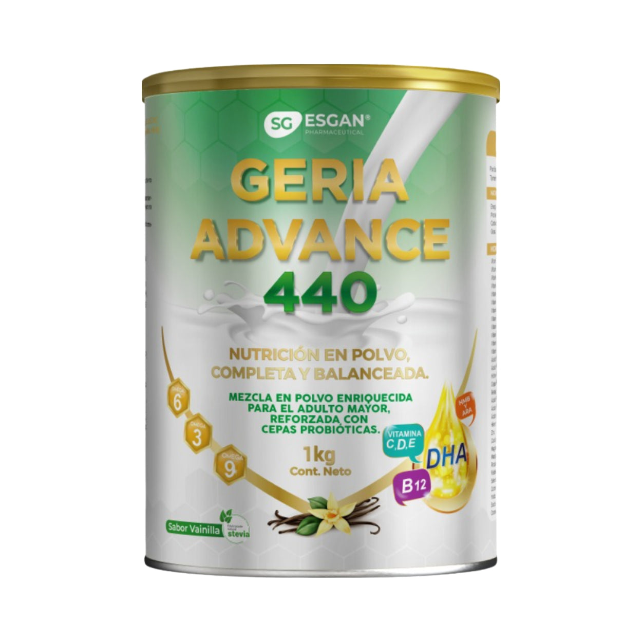 Geria Advance 440 Vainilla 1 Kg Esgan Pharmaceutical