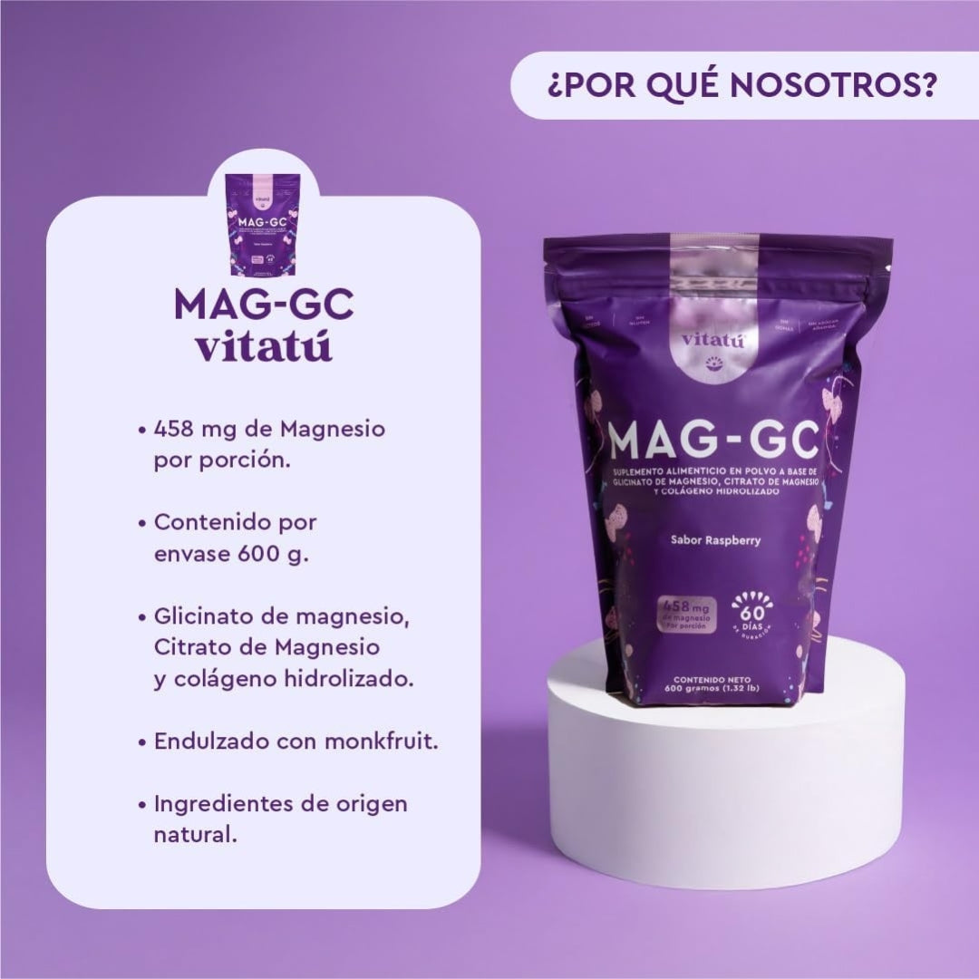 Glicinato Y Citrato De Magnesio 458 Mg 600 Gr Vitatu