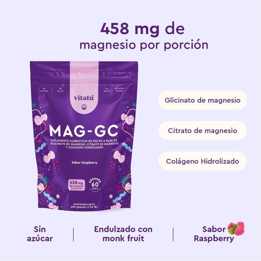 Glicinato Y Citrato De Magnesio 458 Mg 600 Gr Vitatu