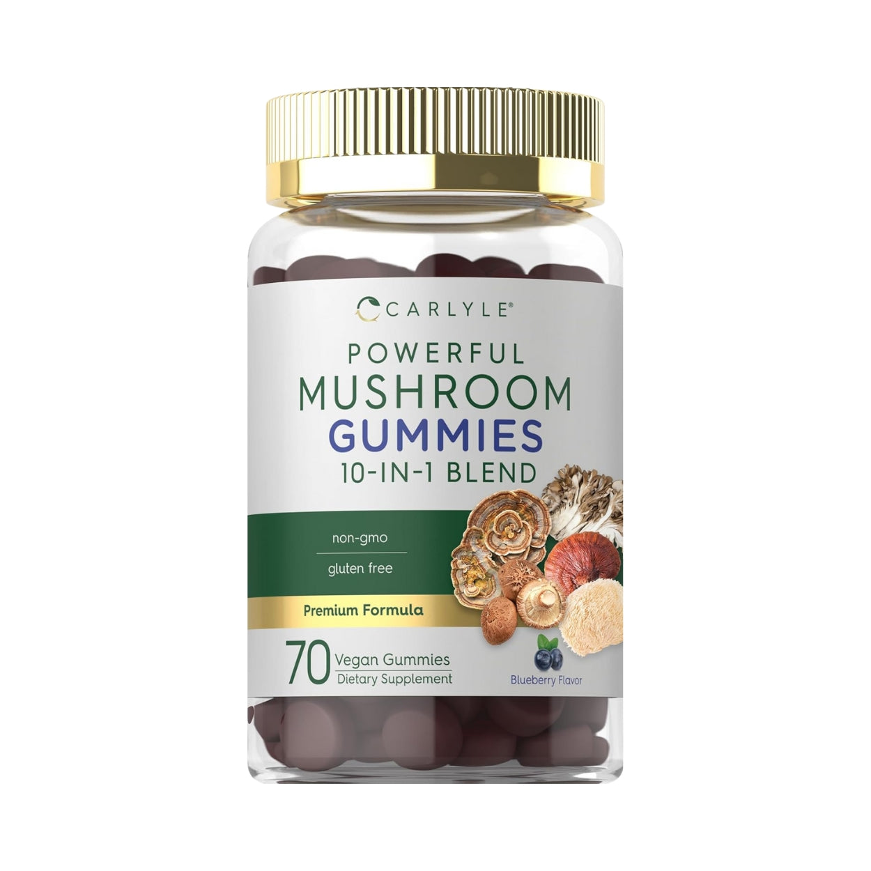 Gomitas De Hongos 10 En 1 70 Gomitas Veganas Carlyle