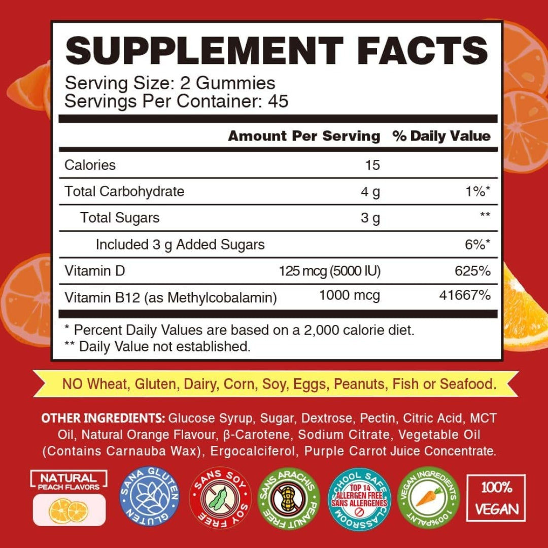 Methyl B12 Plus Con Vitamina D 90 Gomitas Vegepower