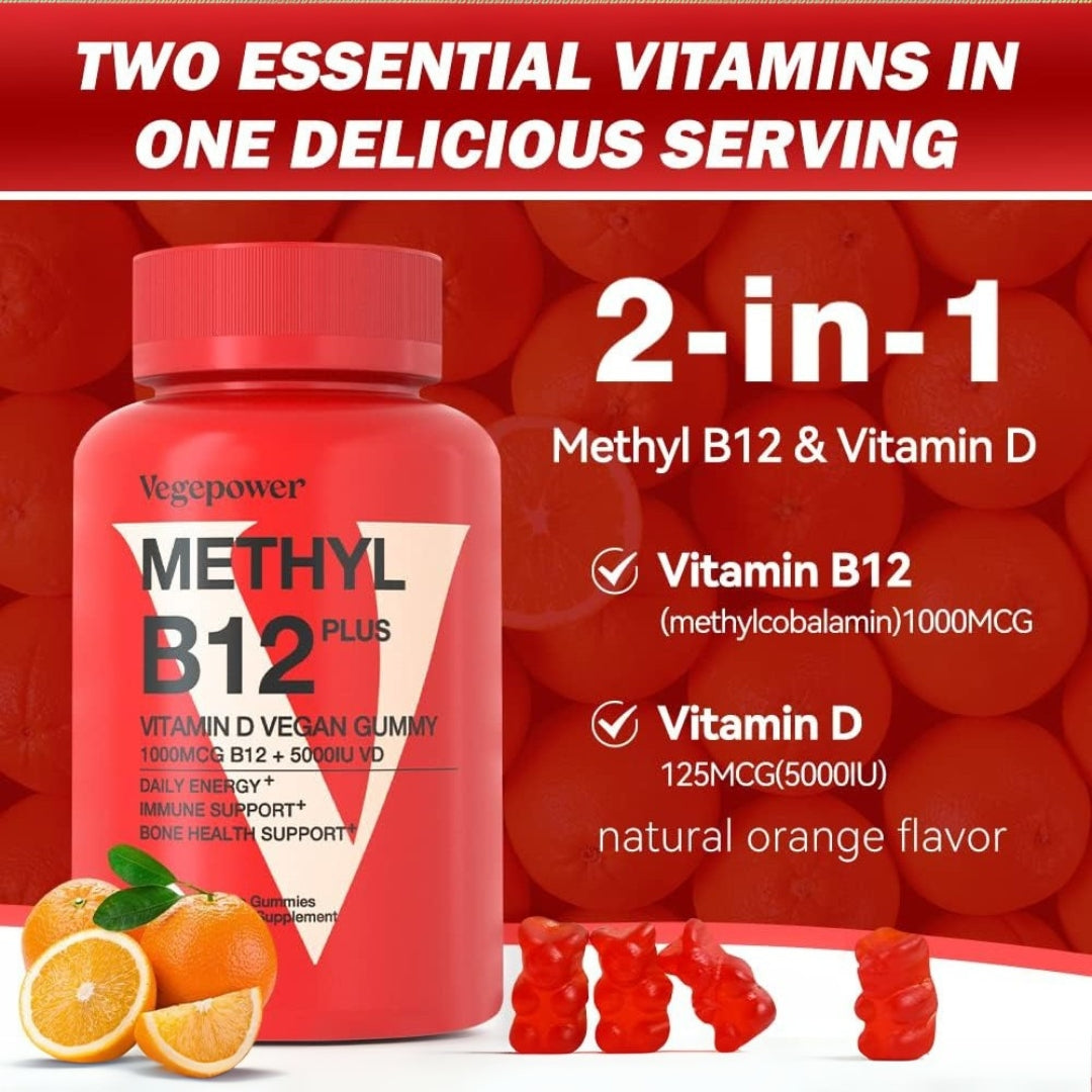 Methyl B12 Plus Con Vitamina D 90 Gomitas Vegepower