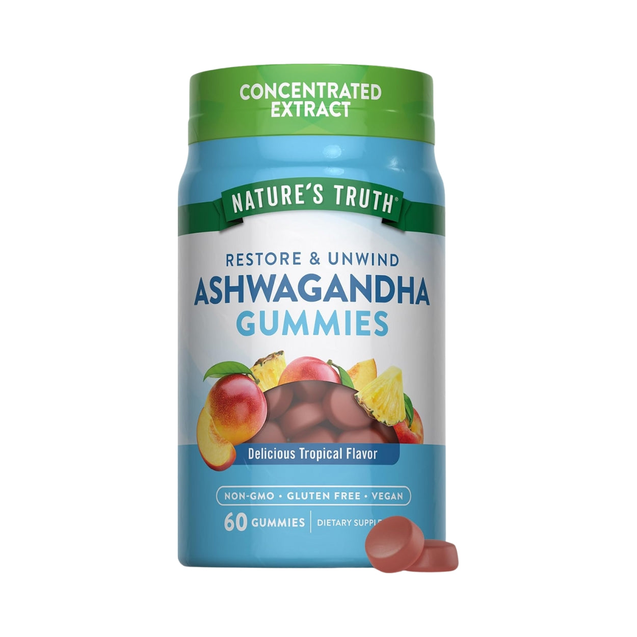 Gomitas de Ashwagandha 500 Mg 60 Gomitas Natures Truth
