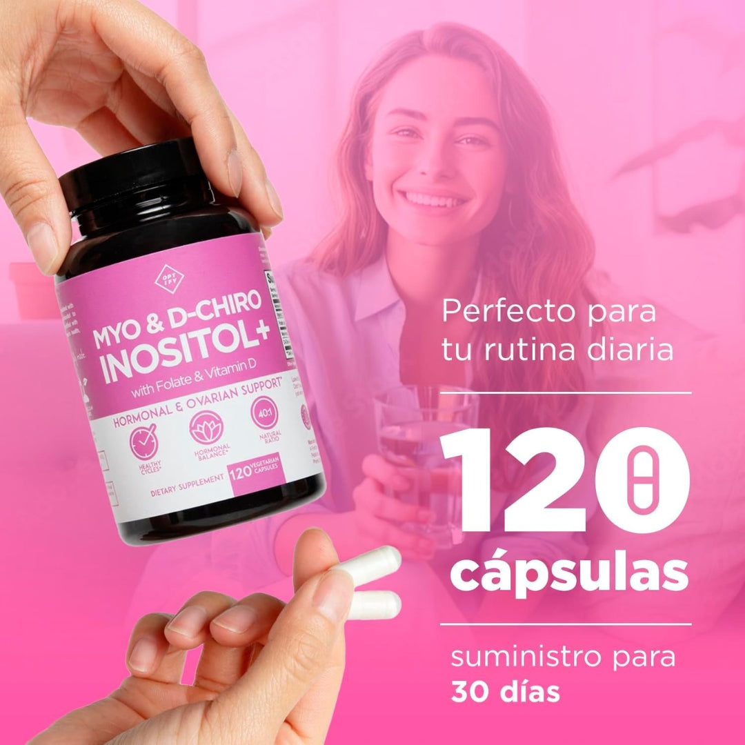 Inositol Myo D Chiro Folate Y Vit D 120 Capsulas Optify