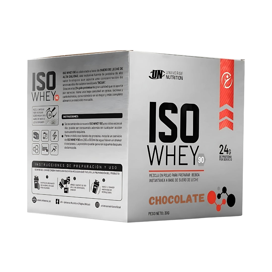 Iso Whey 90 Caja (10 Sachets) 30 Gr Universe Nutrition