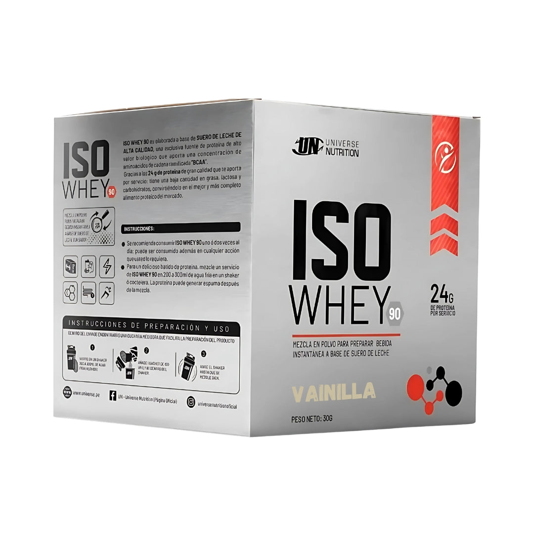 Iso Whey 90 Caja (10 Sachets) 30 Gr Universe Nutrition
