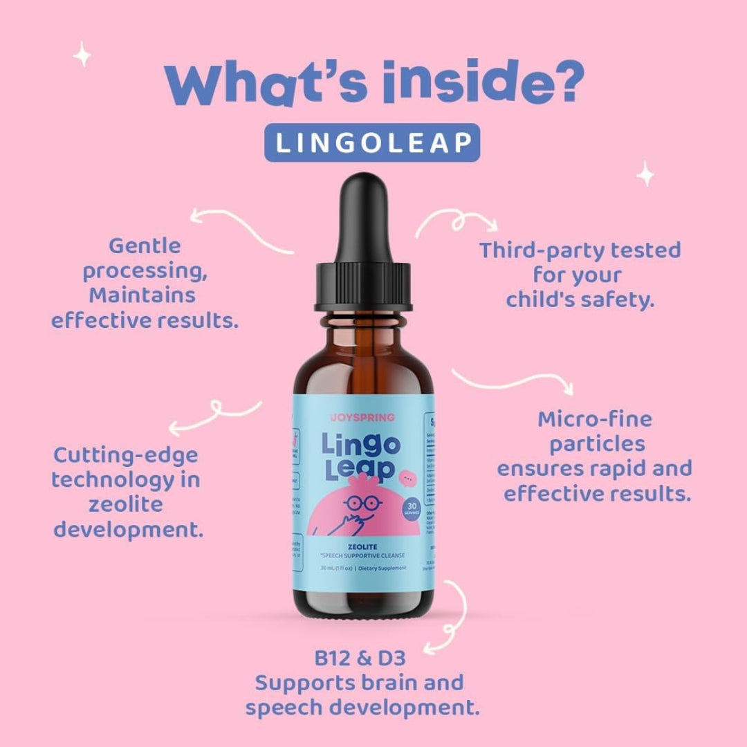 Zeolita Para Niños Con Vitamina D y B12 Lingo Leap 30 Ml Joyspring