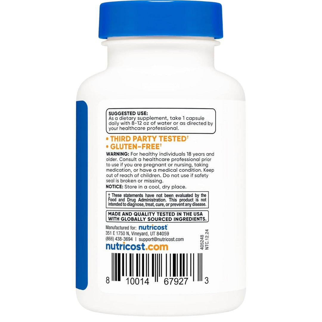 Extracto Raíz Ashwagandha 600 Mg 60 Capsulas Nutricost