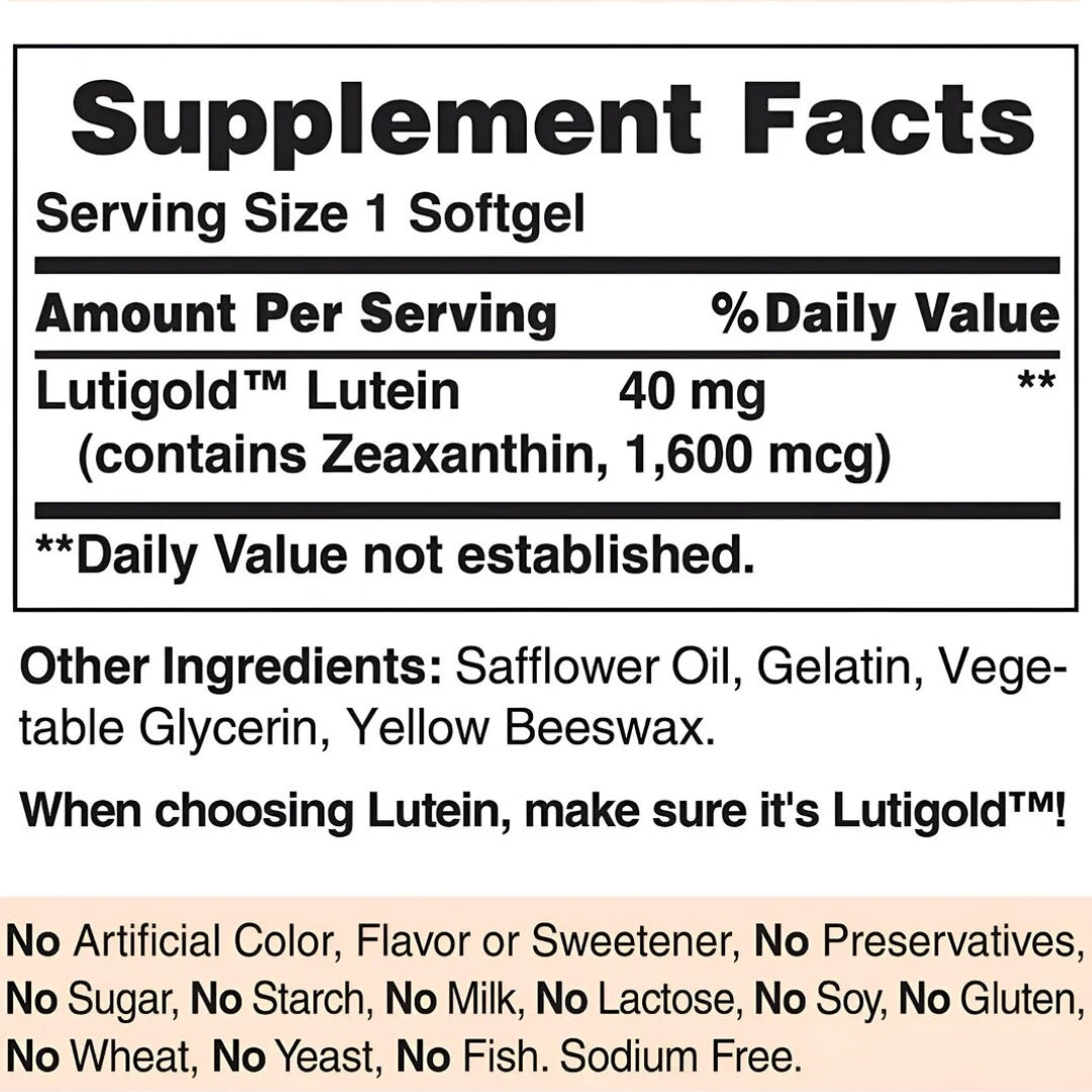 Luteina 40 Mg 120 Softgels Puritans Pride
